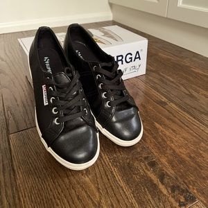 Superga Black Sneakers Size 7